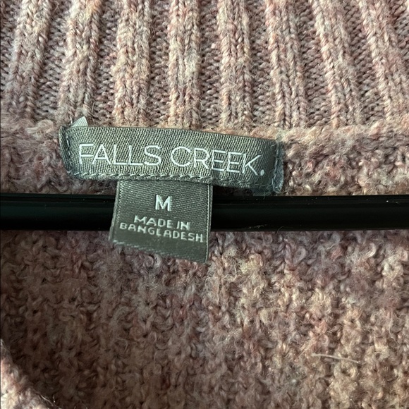 Falls Creek Button Mauve Knit Sweater Size Medium - Picture 4 of 5